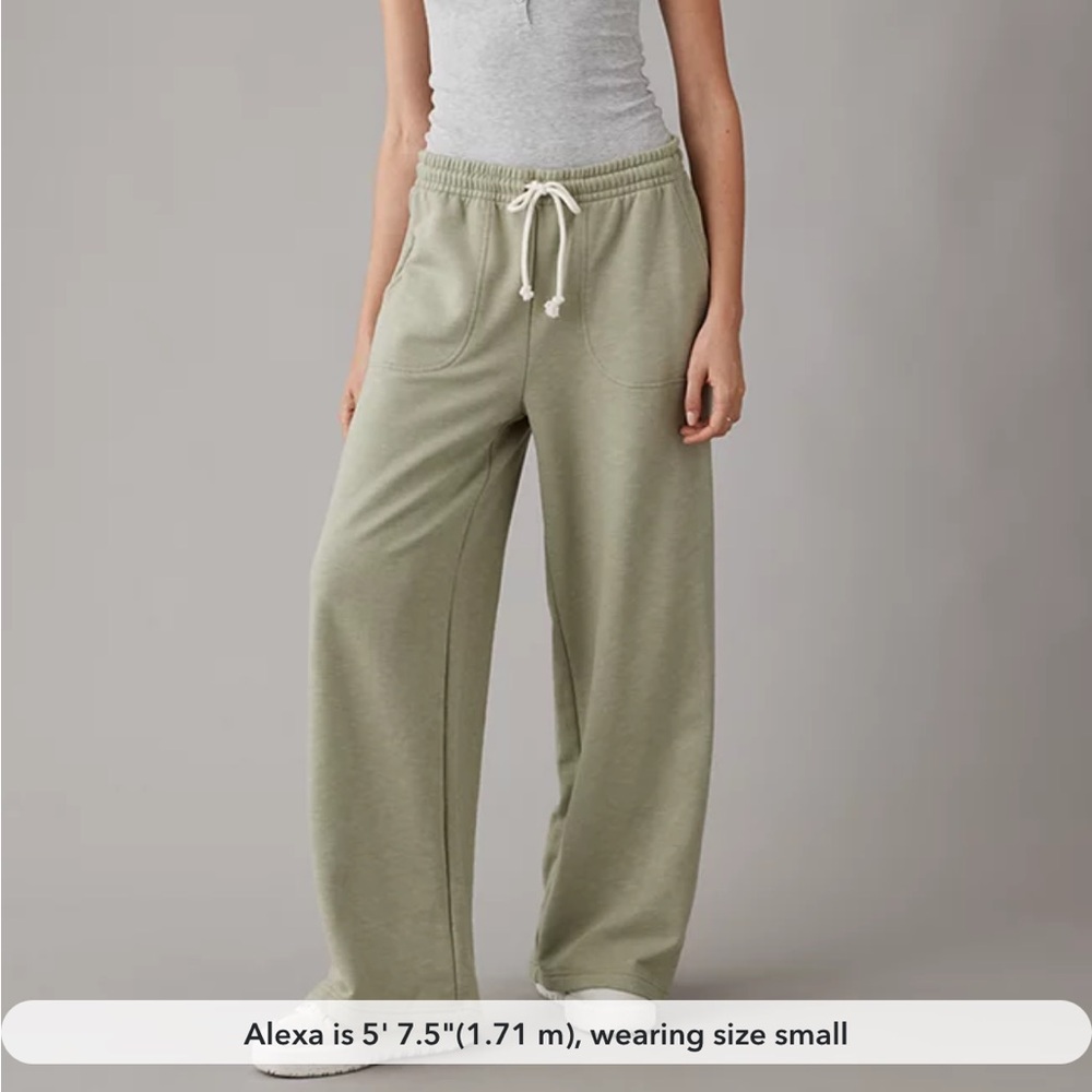 American Eagle Outfitters light green Wide Leg Pants